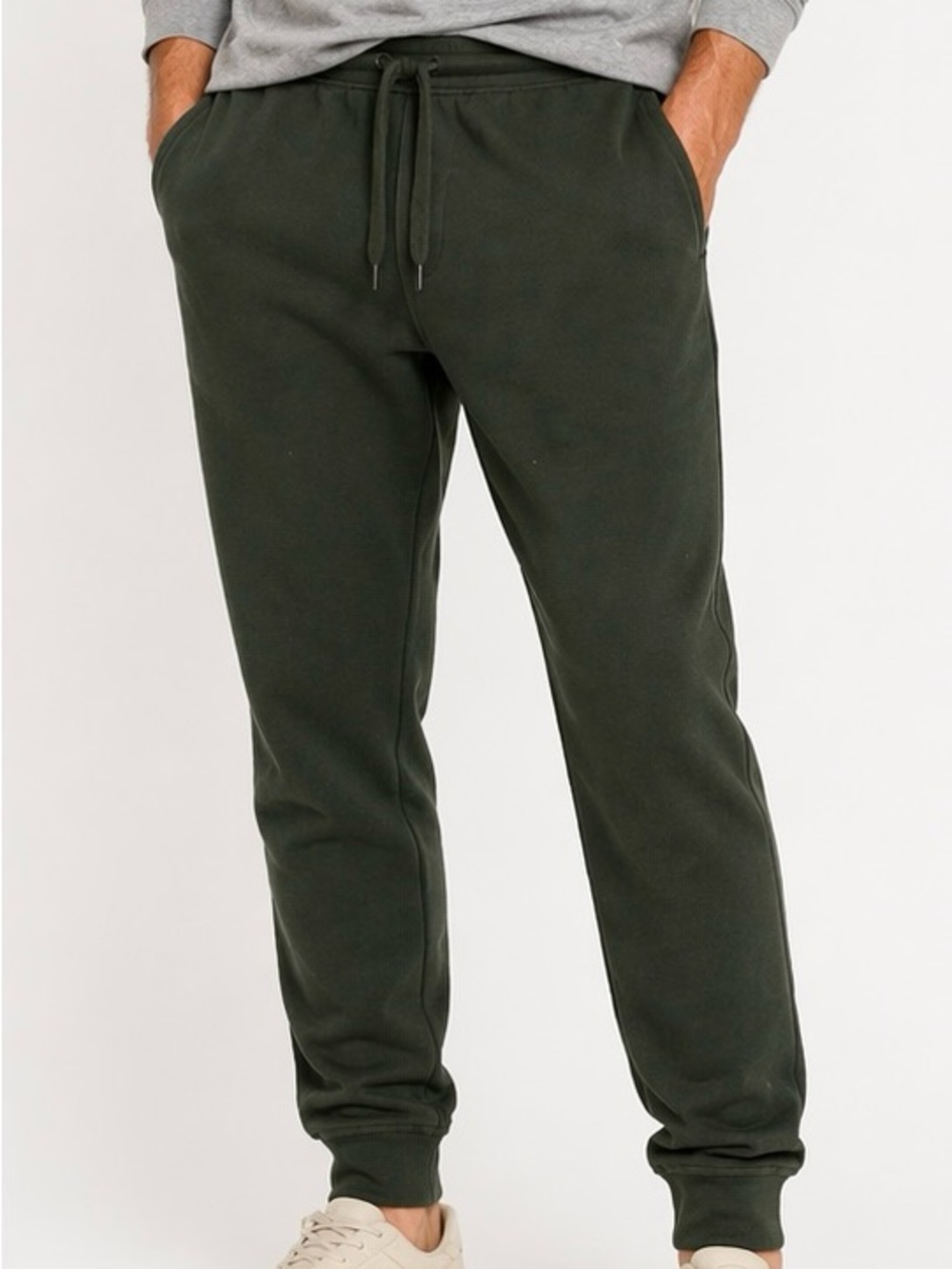 Men's Orvis Olive Fleece Jogger Sweatpants - Size Large - Premium Comfort